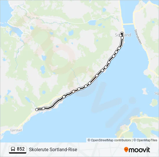 852 Bus Line Map
