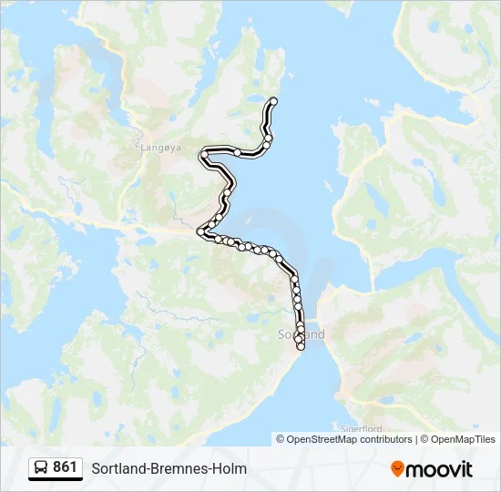861 Bus Line Map