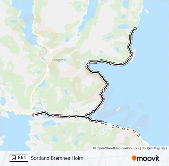 861 Bus Line Map