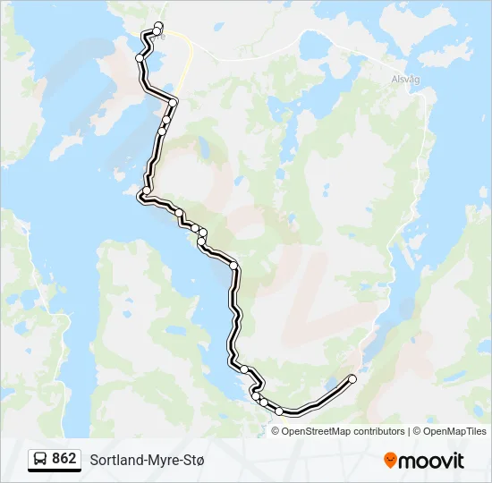 862 Bus Line Map