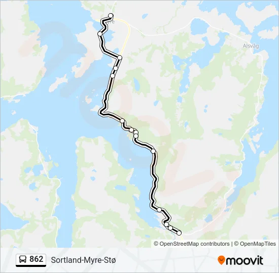 862 Bus Line Map
