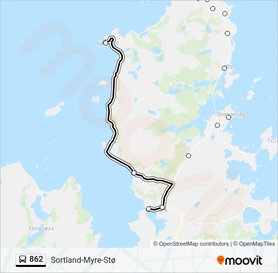 862 Bus Line Map