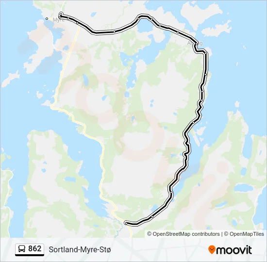 862 Bus Line Map