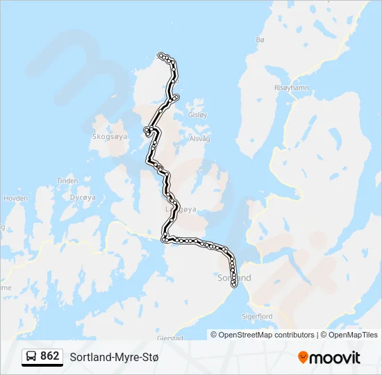 862 Bus Line Map