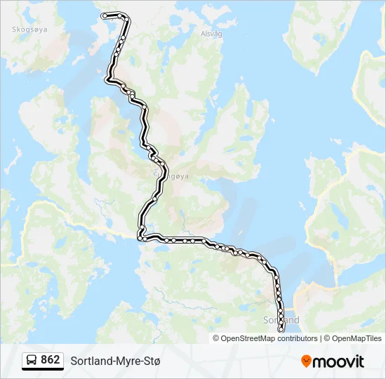 862 Bus Line Map