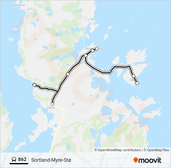 862 Bus Line Map