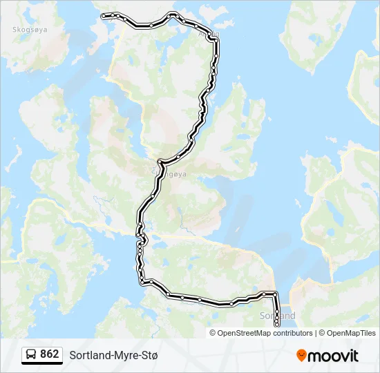 862 Bus Line Map