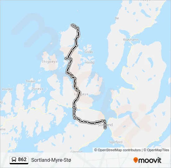 862 Bus Line Map