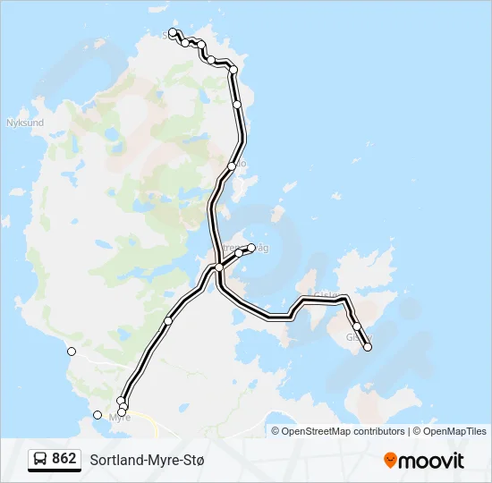 862 Bus Line Map