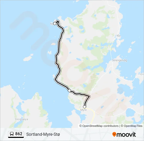 862 Bus Line Map