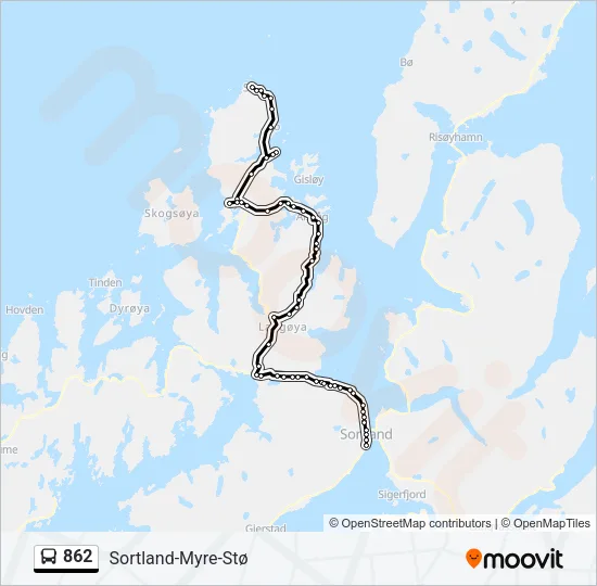 862 Bus Line Map