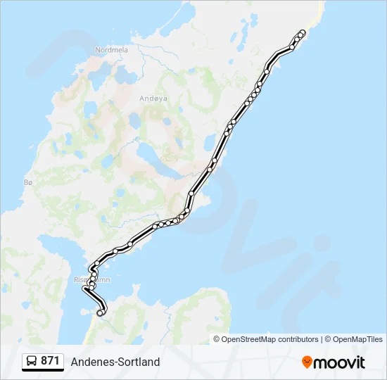 871 Bus Line Map