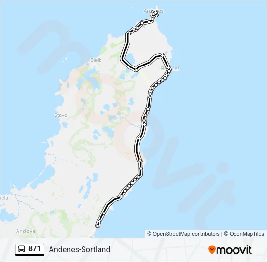 871 Bus Line Map