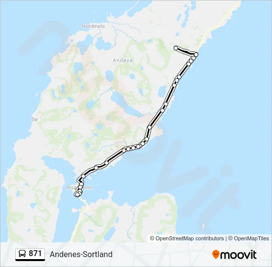 871 Bus Line Map