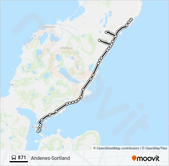 871 Bus Line Map