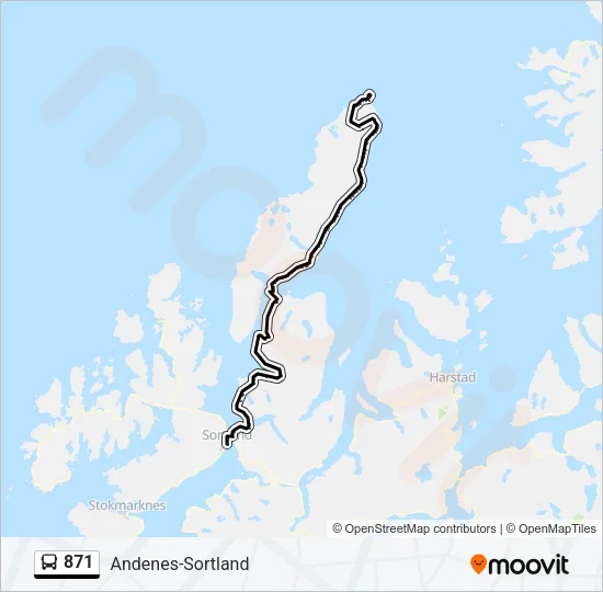 871 Bus Line Map