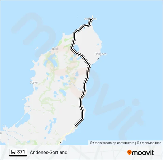 871 Bus Line Map