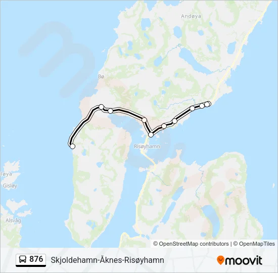 876 Bus Line Map