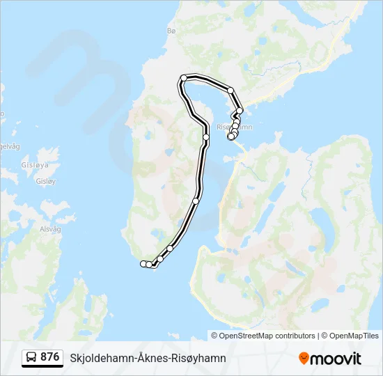 876 Bus Line Map
