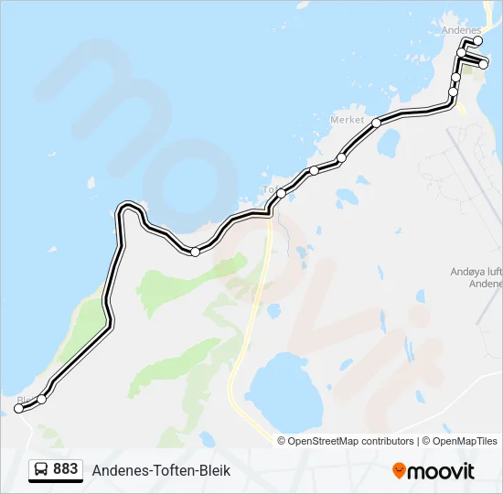 883 Bus Line Map