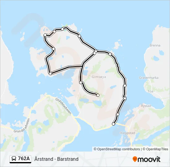 762A Bus Line Map