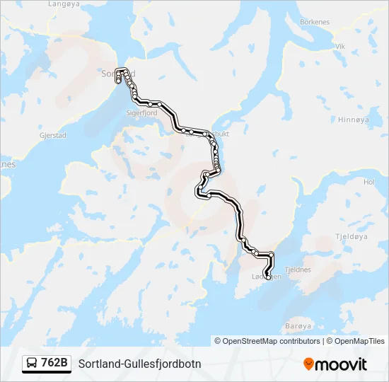 762B Bus Line Map