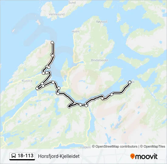 18-113 Bus Line Map