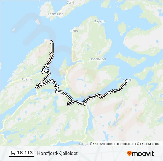 18-113 Bus Line Map
