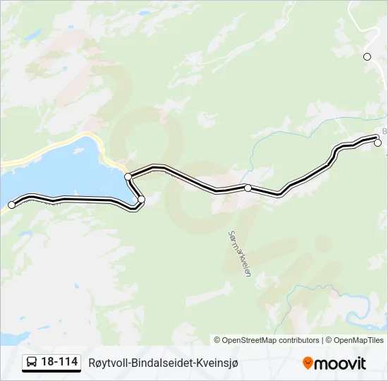 18-114 Bus Line Map