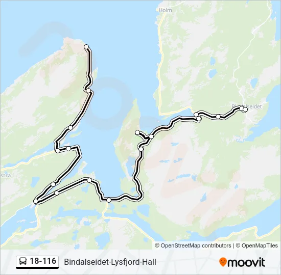 18-116 Bus Line Map