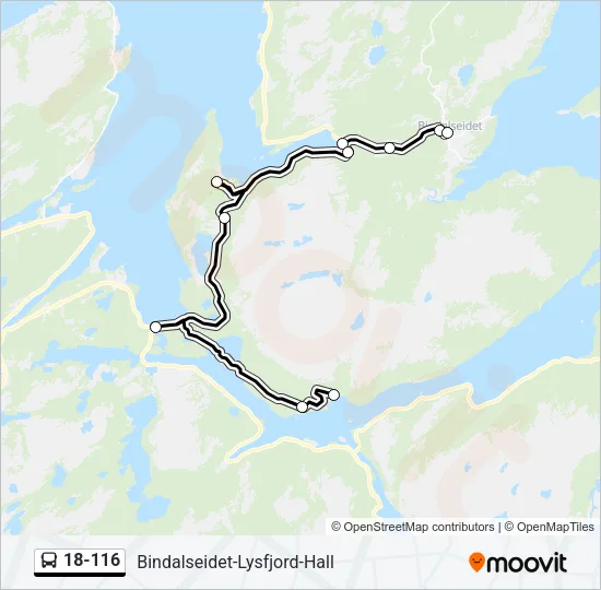 18-116 Bus Line Map