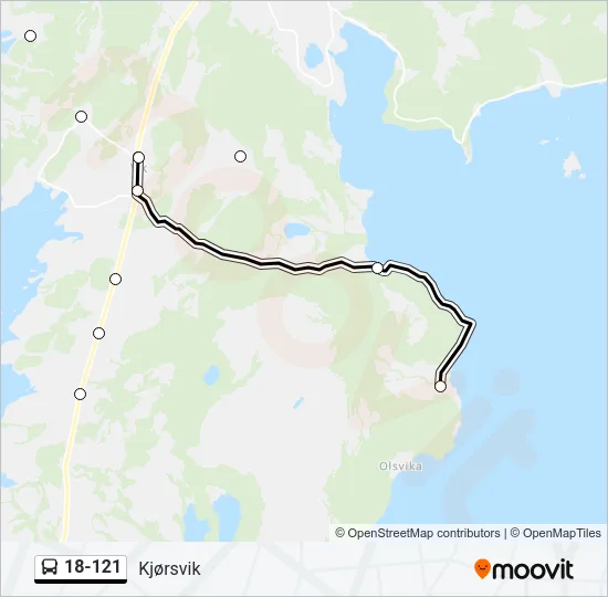 18-121 Bus Line Map