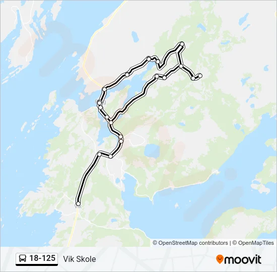 18-125 Bus Line Map