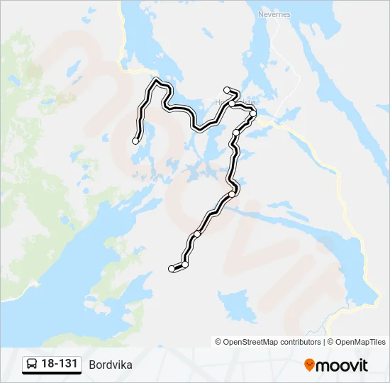 18-131 Bus Line Map