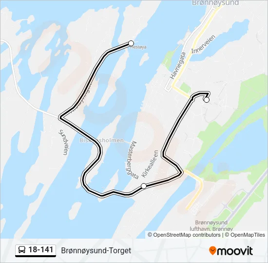 18-141 Bus Line Map