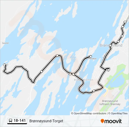 18-141 Bus Line Map