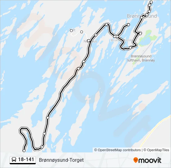 18-141 Bus Line Map