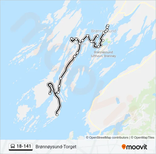 18-141 Bus Line Map