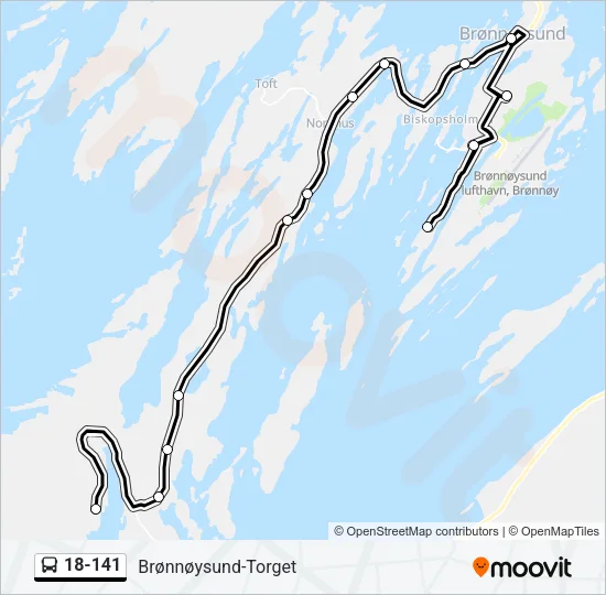18-141 Bus Line Map