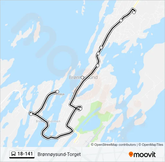 18-141 Bus Line Map
