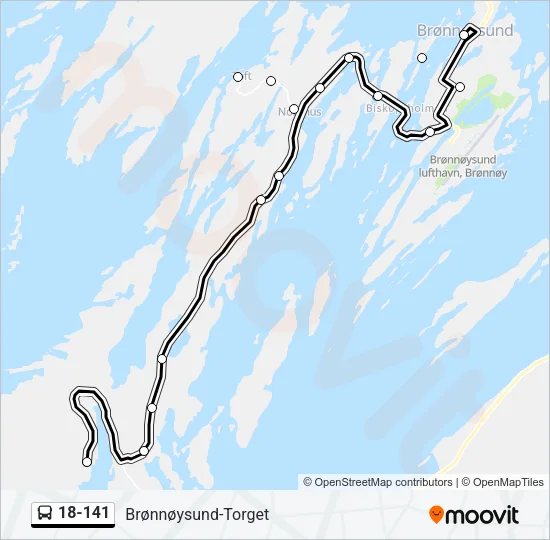 18-141 Bus Line Map