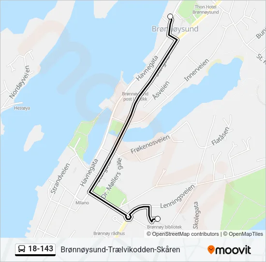 18-143 Bus Line Map