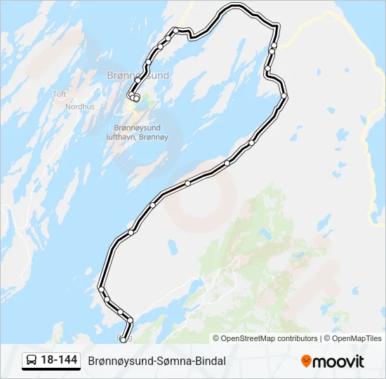 18-144 Bus Line Map