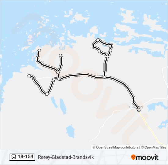 18-154 bus Line Map