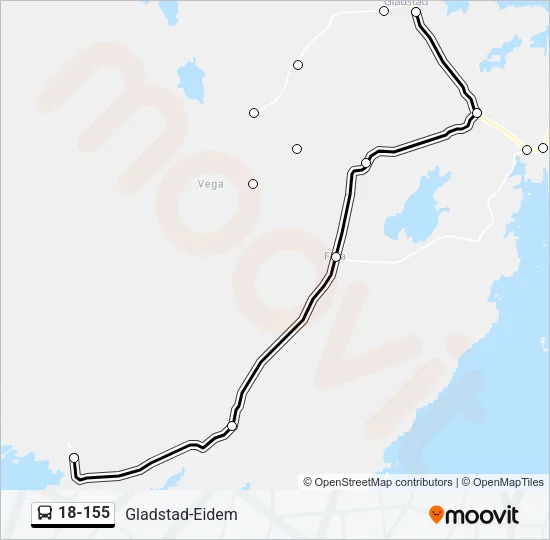 18-155 Bus Line Map