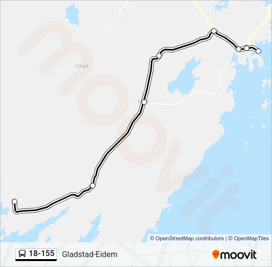 18-155 Bus Line Map