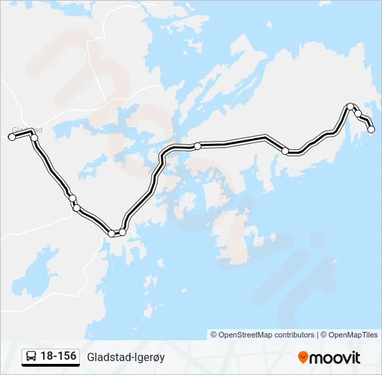18-156 Bus Line Map