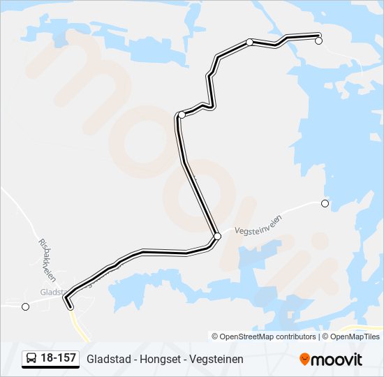 18-157 bus Line Map