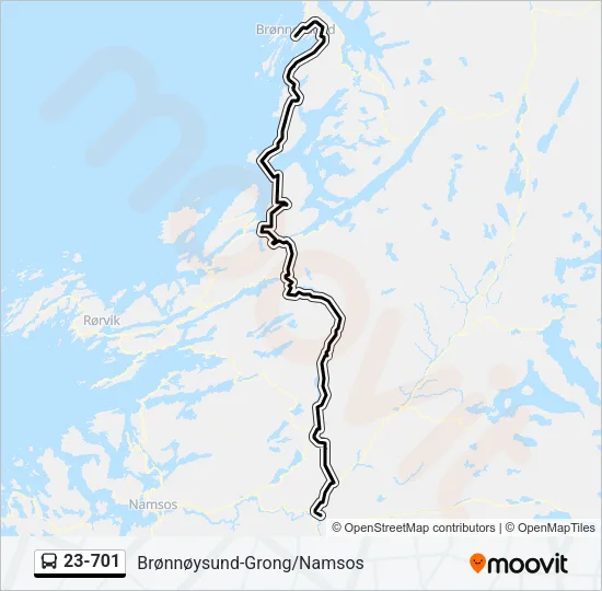 23-701 Bus Line Map