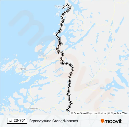 23-701 Bus Line Map